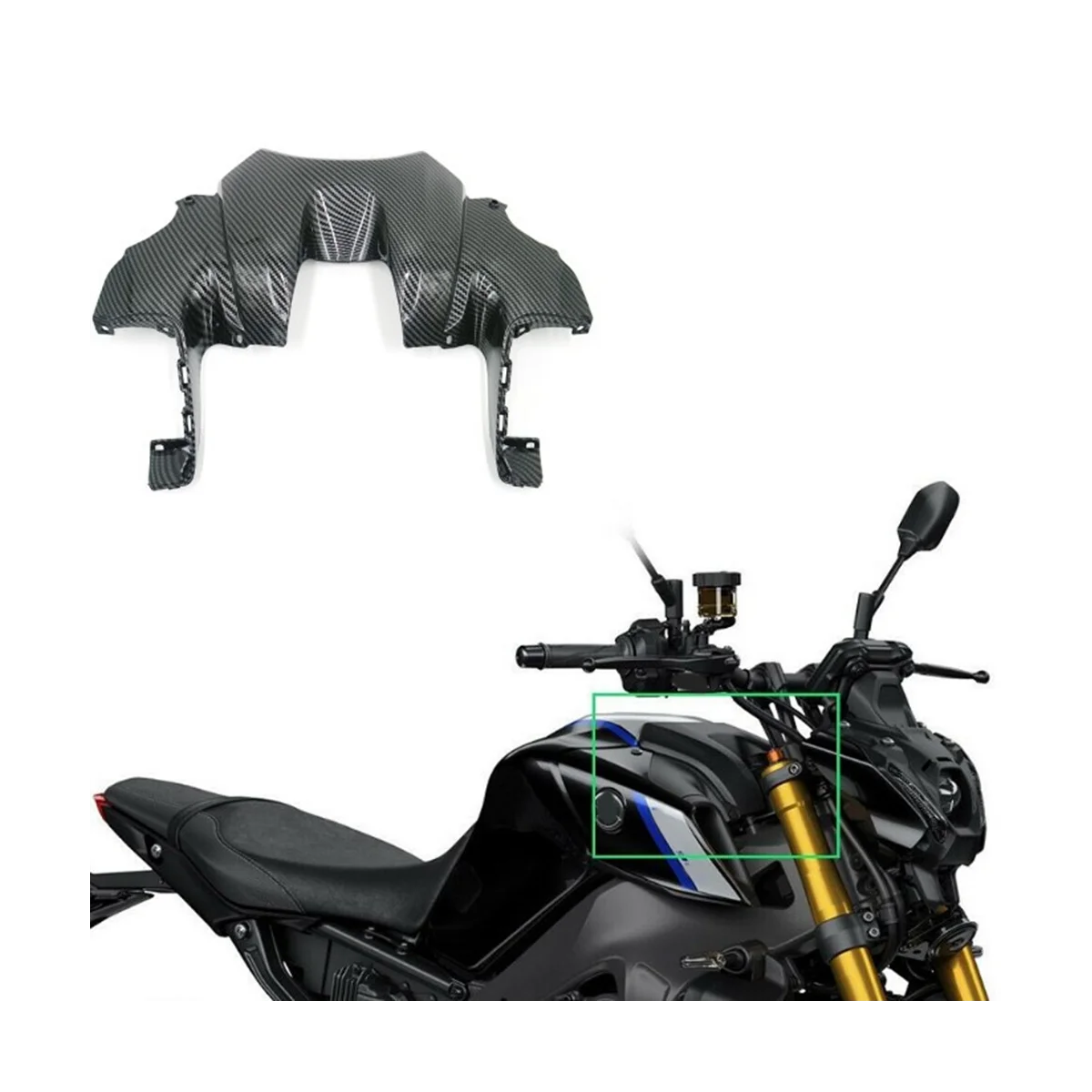 Motorcycle Fuel Tank Cap Protective Cover Fairing for YAMAHA MT-09 MT 09 MT09 2021 2022(Black)