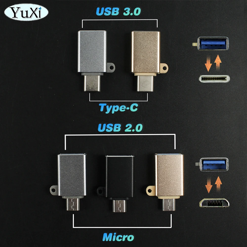 

Type-C To USB 3.0 OTG Adapter For Phone PC Pad Micro to USB 2.0 Interface Charging Head Adaptor For Android V8.0 Reader