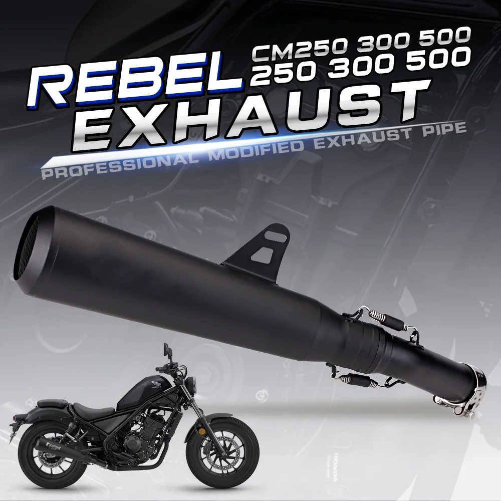 Slip on Motorcycle Exhaust muffler Escape Moto pipe For Honda  CM300 CMX500 CM 300 CMX 500 Rebel 300 500 Rebel 2017-2021