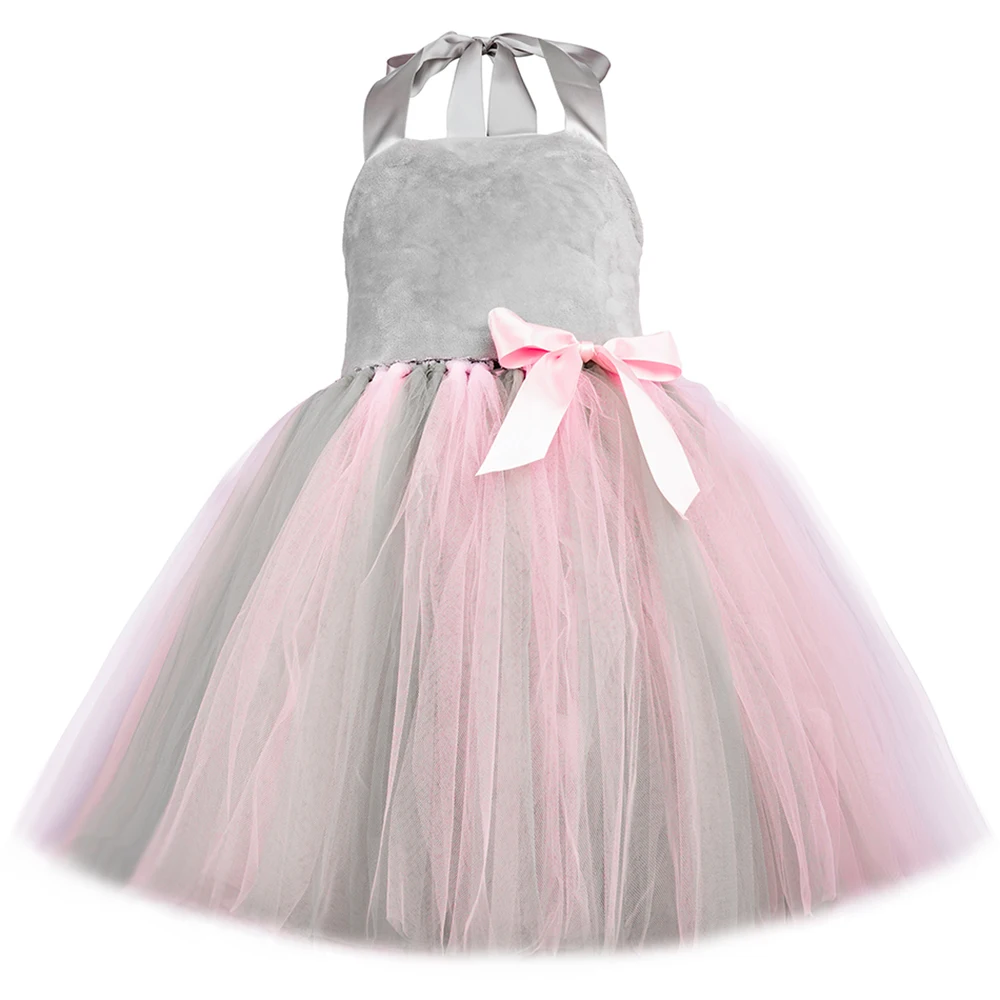 Pink Gray Elephant Costumes For Baby Girls Jungle Animals Cosplay Dresses For Kids Birthday Party Outfits New Years Ballet Tutus