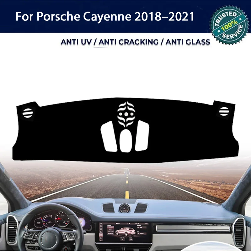 

Custom Anti-UV Dashboard Cover Dash Mat Protector Pad For Porsche Cayenne 2018–2021 Center Console Accessories Sunshade
