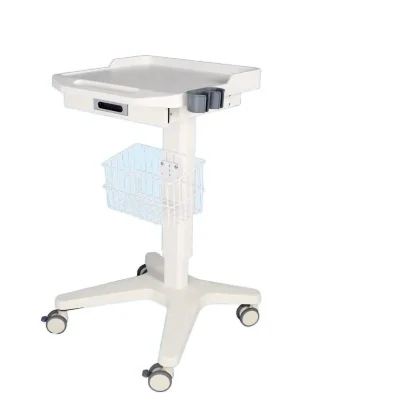 

Mobile Trolley Cart with Table Top for Ultrasound Machine Hospital Medical Scanner Instruments Furniture