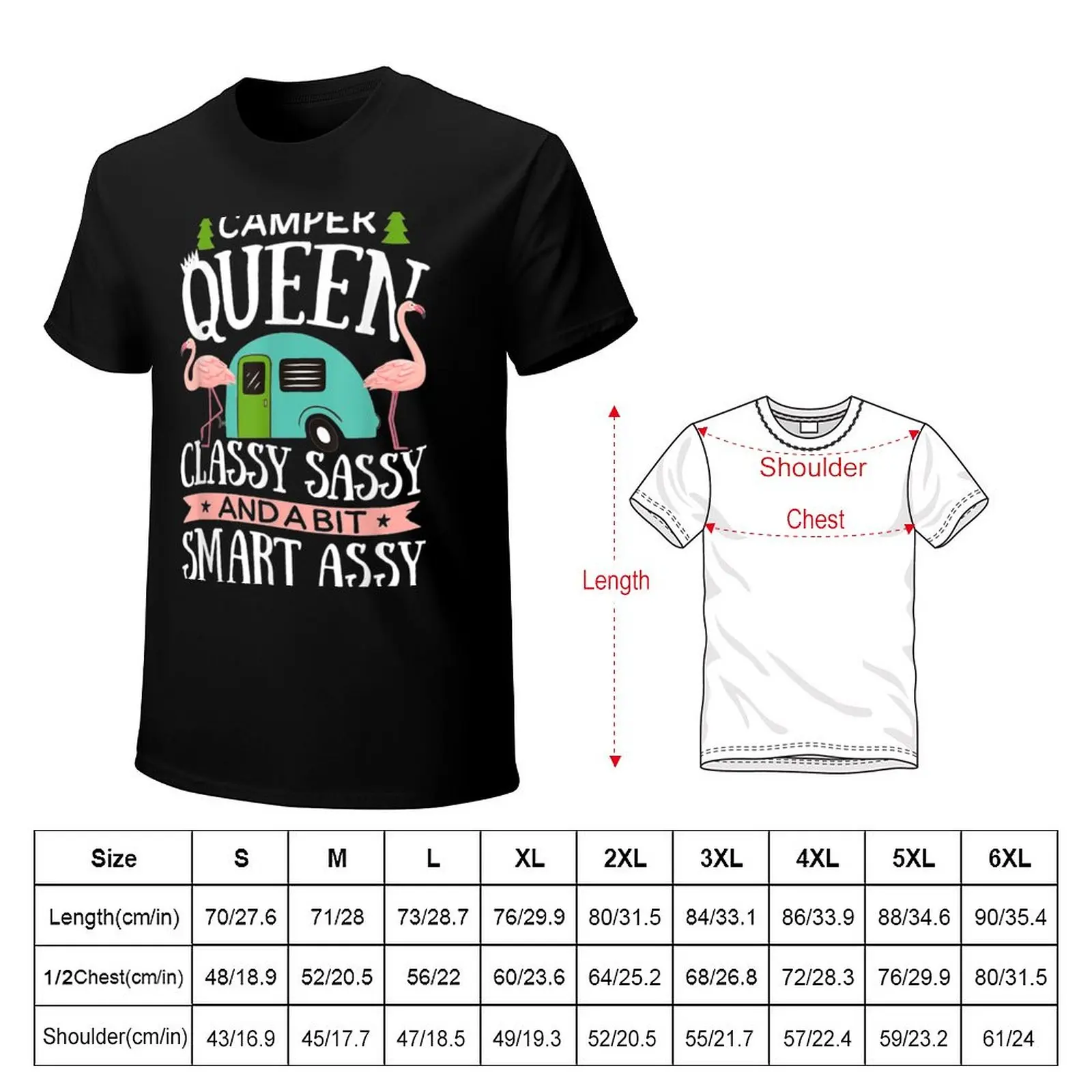 Camper Queen Classy Sassy Smart Assy T shirt Camping T-Shirt vintage clothes tees plain black t shirts men