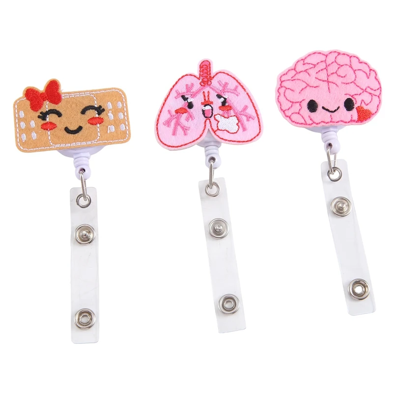 8 ชิ้น Felt Retractable Badge Reels,ธีมผู้ถือป้ายของขวัญสําหรับคริสต์มาสวันขอบคุณพระเจ้าโรงเรียนพยาบาลนักเรียนติดตั้งง่าย