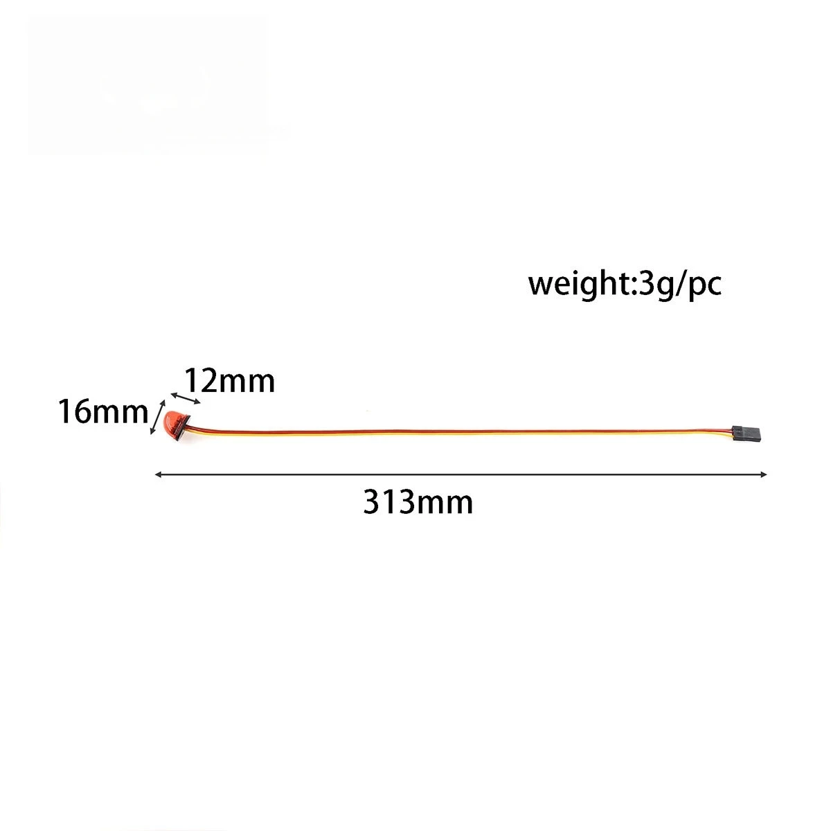 R372 360° Mechanical Rotating Warning Light For 1/10 RC Drift Police Car 1/14 Tamiya Tractor Truck Engineering Vehicle LED Light