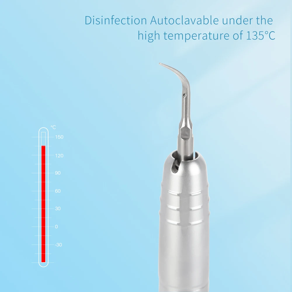 AZDENT Dental Ultrasonic Air Scaler Handpiece Super Sonic Scaling with 3 Tips Tooth Calculus Remover Cleaning Tool Dentistry Lab