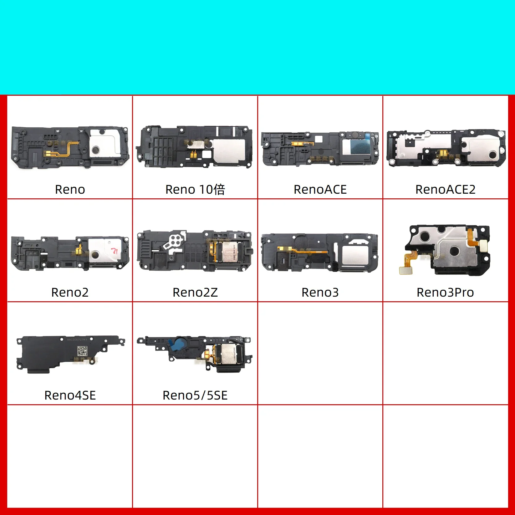 For OPPO Reno 2 3 4 5 6 Speaker 10X zoom Reno2 Z Reno3 Reno4 Reno5 Pro Bottom Loudspeaker Sound Buzzer Ringer Loud Speaker