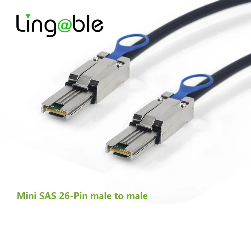 

Lingable External Mini SAS 26Pin(SFF-8088) Male to Mini SAS 26Pin (SFF-8088) Male Data Cable Black 1M(3ft) for Servers Network