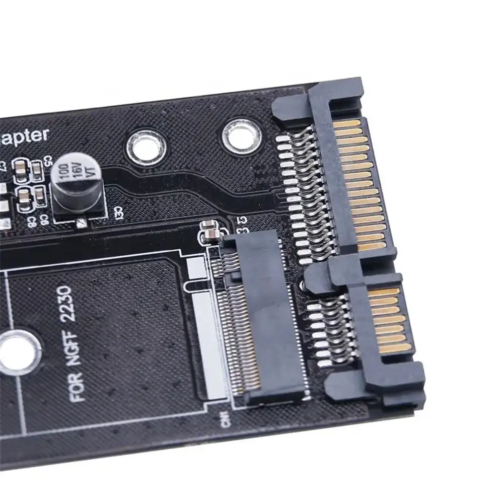 M2 To SATA3 Adapter Card High Efficiency SATA M2.SSD Convert Adapter Card NVME SSD Upgraded SATA 6 Gbps NGFF Adapter