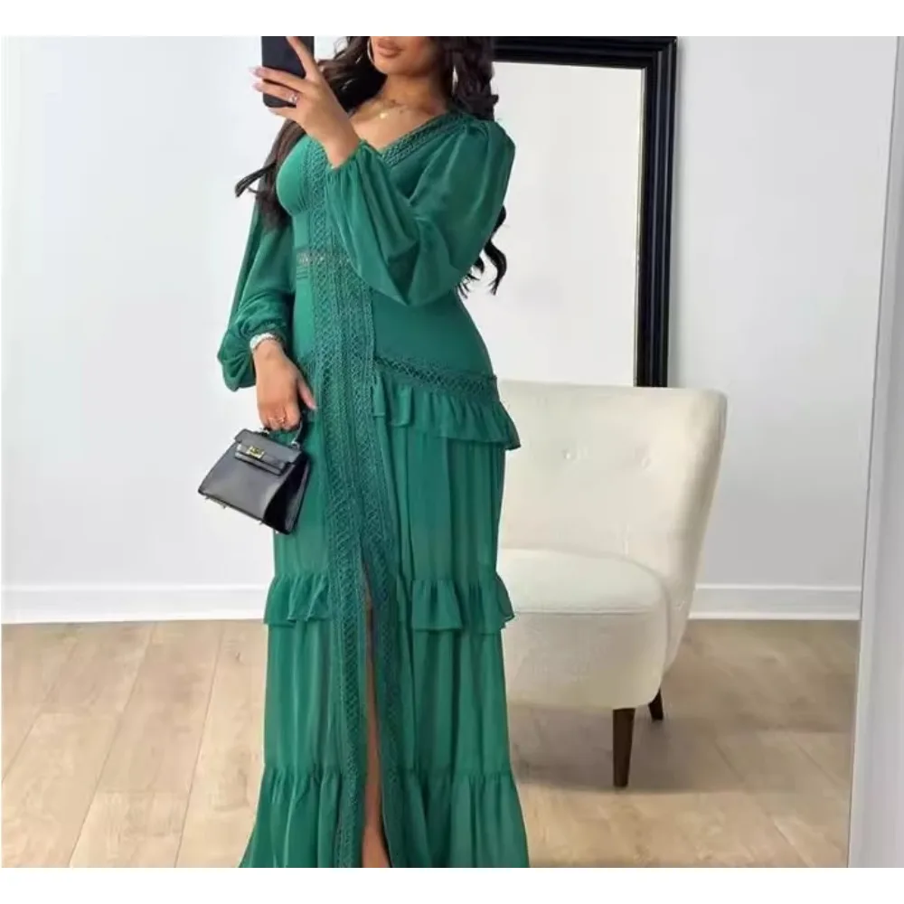 Vintage sexy manga longa vestido emendado chique verão praia fairycore vestidos férias roupas femininas