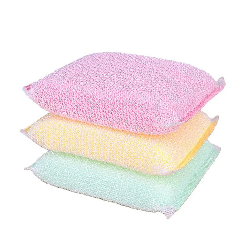 3PCS/Set Thickened Dishwasher Sponge Brush High-Density Sponge-Block Kitchen Supplies Brush-Bowl-Cloth Hundreds Of Clean Cloth