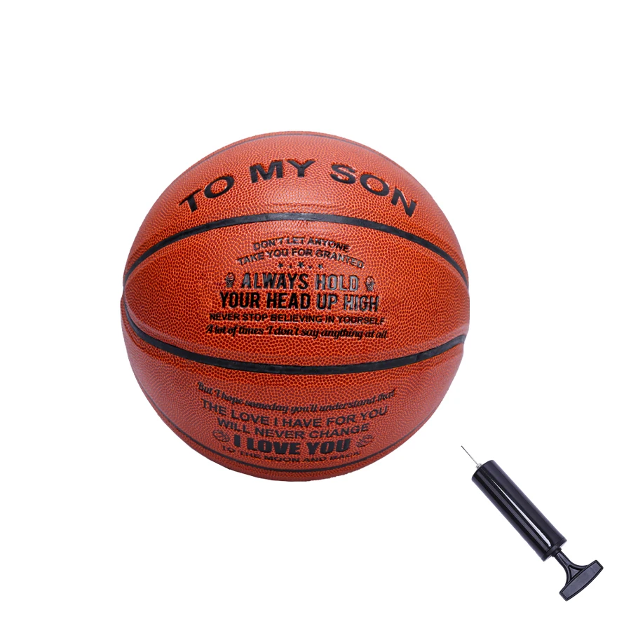 1 ชิ้น 7 #   บาสเก็ตบอล PU บาสเก็ตบอลสําหรับบาสเก็ตบอลของขวัญสําหรับฝึกซ้อมในร่มและกลางแจ้งสําหรับลูกชาย