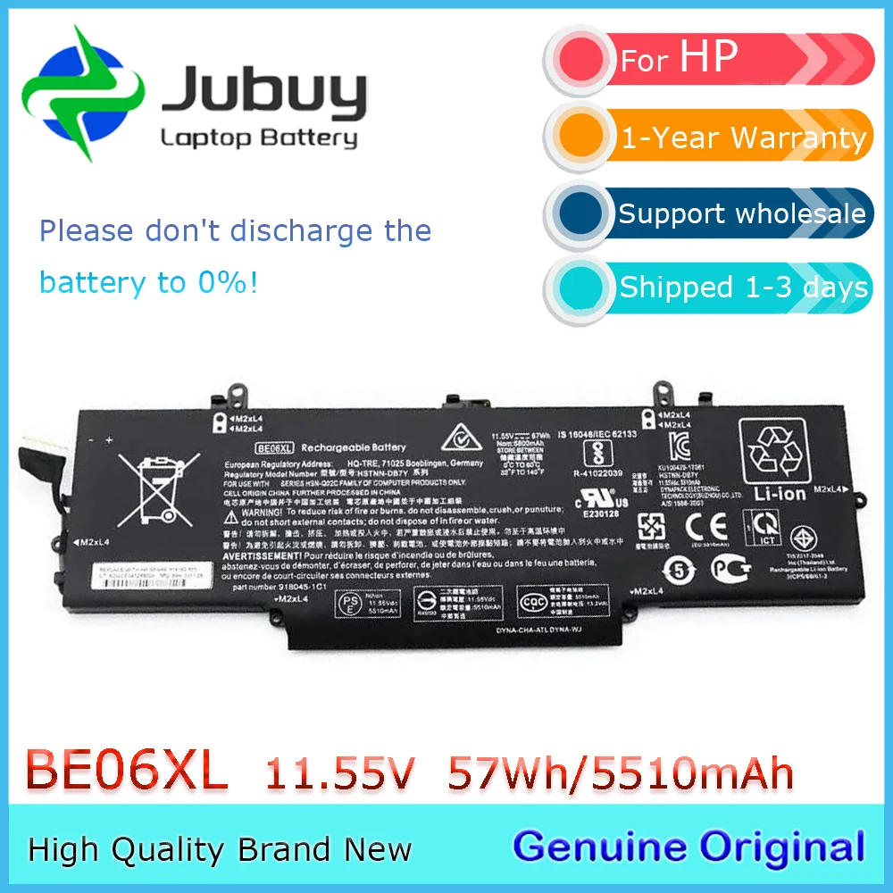 BE06XL 11.55V 67Wh Original Laptop Battery for HP Elitebook 1040 G4 Folio HSTNN-IB7V HSTNN-DB7Y 918045-1