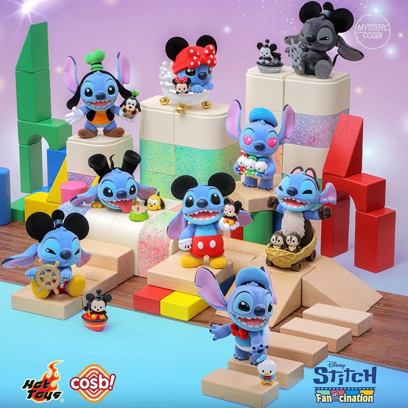 

Новая серия Stitch Mania Микки и друзья Cosbi слепая коробка стежка кукла настольное украшение друзья праздничный подарок