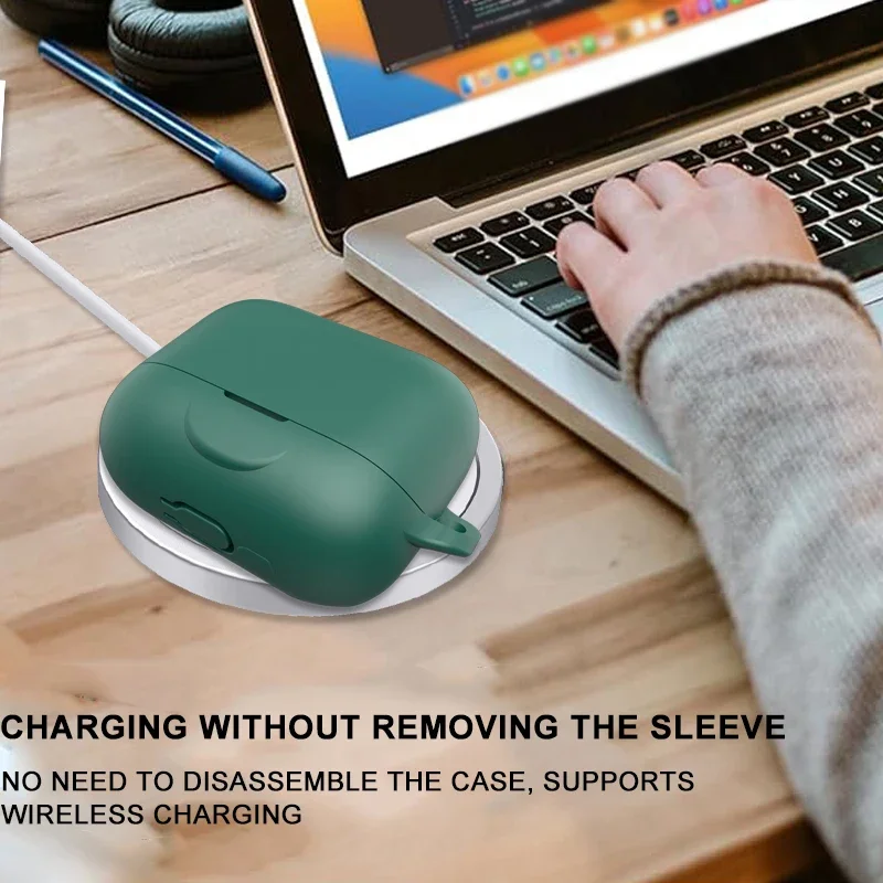 

For EarFun Air Pro 4+ Earbuds， Slim Fit Silicone Protective Case， Drop-resistant Dustproof Shell for Charging Box