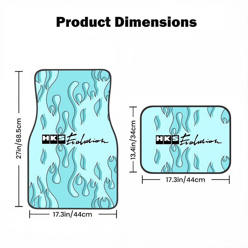 HKS Series Pattern Style Printed Crystal Velvet Car Floor Mats, Suitable For Year-round Use, Comfortable Design, Compatible With