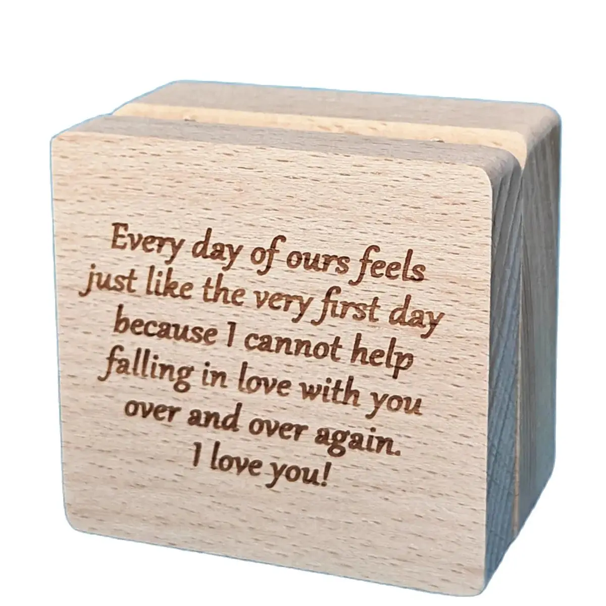 Customized Photo Music Box, Can't Help Falling in Love, Carved Gift, Birthday, Wedding, Anniversary, Christmas