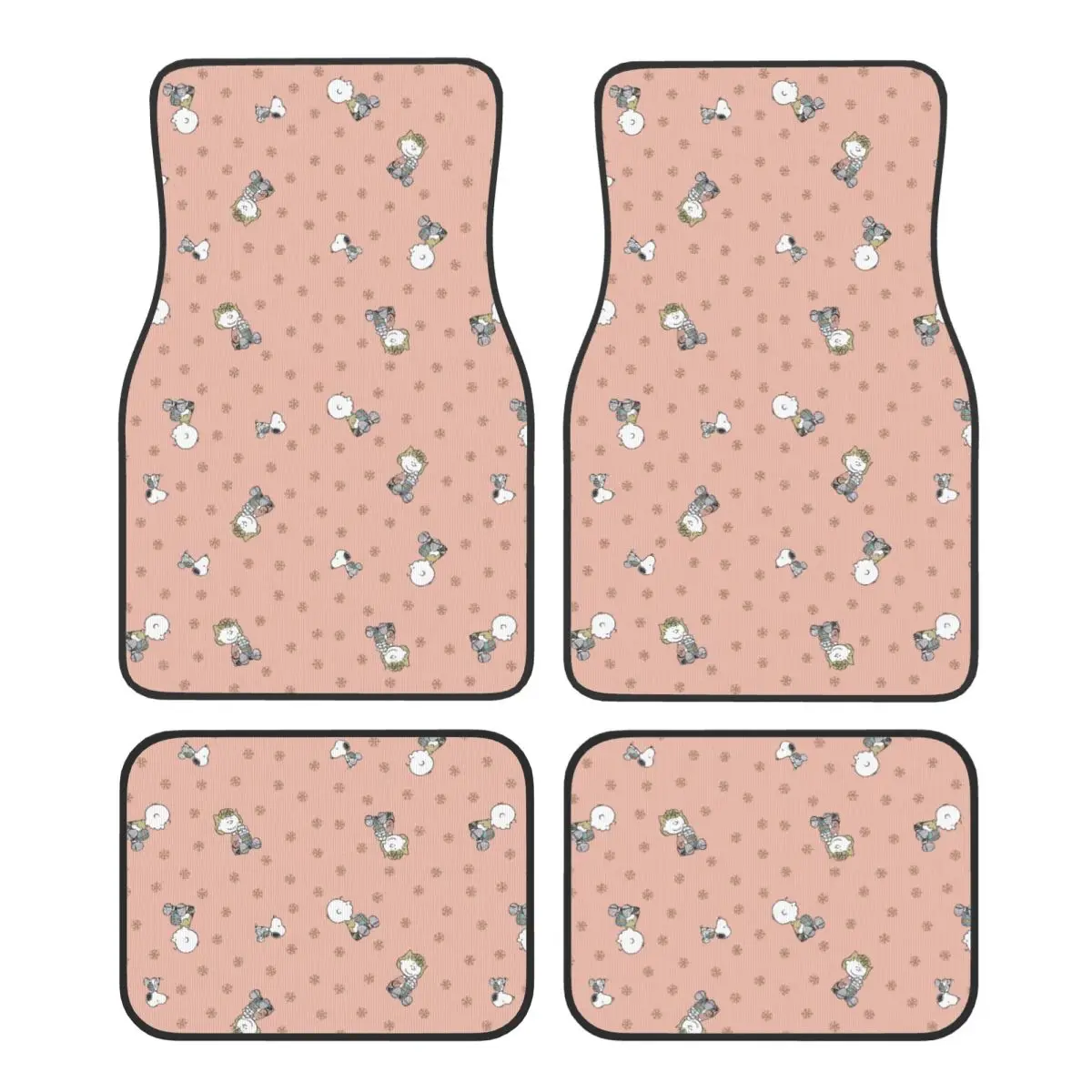 

Cute Cartoon Snoopy Floor Mats for Cars All-Weather Waterproof Floor Mats Liner Full Set Car Accessories