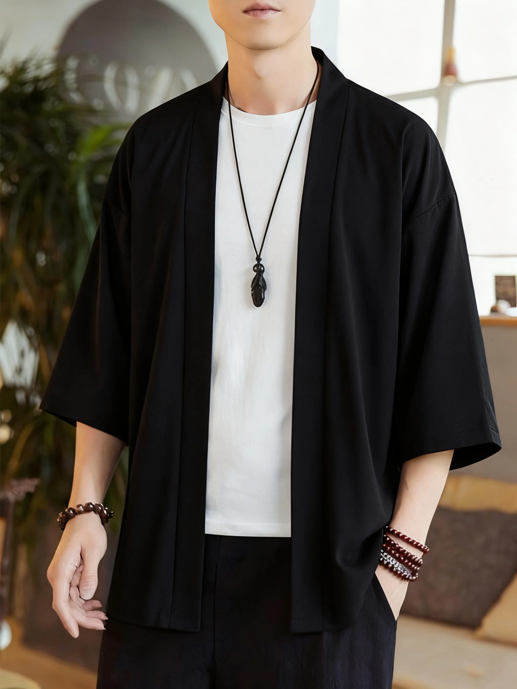 2026 Summer Men's Kimono 3D Printed Pattern Breathable Lightweight Casual Fashion Outdoor Men's Clothing