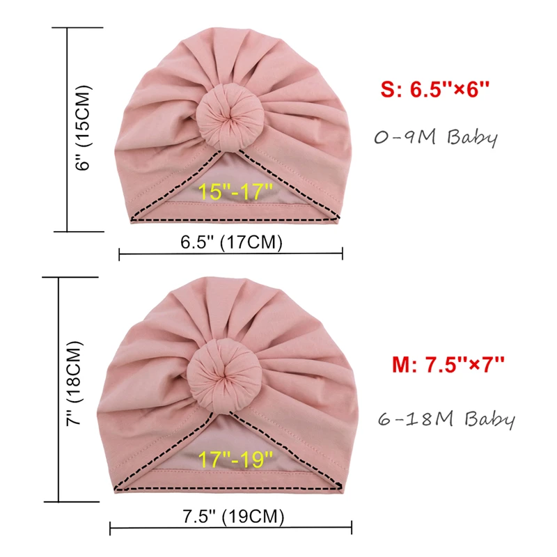 0-18M Silky Satin Lined Turban Hat for Babies Infant Toddler Girls Boys Bonnet Newborn Beanie Little Kids Sleep Caps Head Wraps