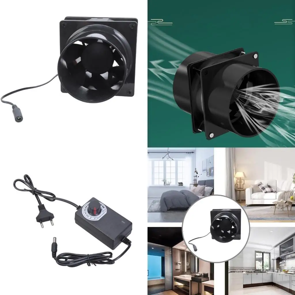 

652f Высокие воздушные потоки 12 В Вентиляционный вентилятор вентилятор с съемным корпусом ABS для охлаждения палаток и DIYER