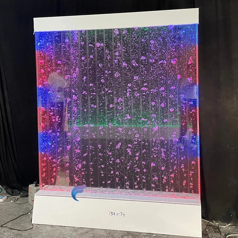 custom.Holiday Acrylic Contemporary Column Bubble Pillar Color Changing LED Lights Panel Bar Decoration Customizable S