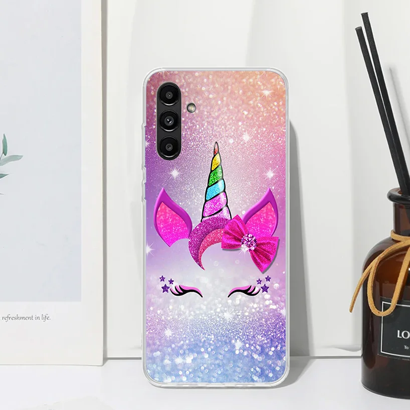 Pink Unicorn Rainbow Phone Case For Samsung Galaxy A15 A25 A35 A55 A14 A24 A34 A54 A13 A23 A33 A53 A12 A22 A32 A52 A05S A04S A03