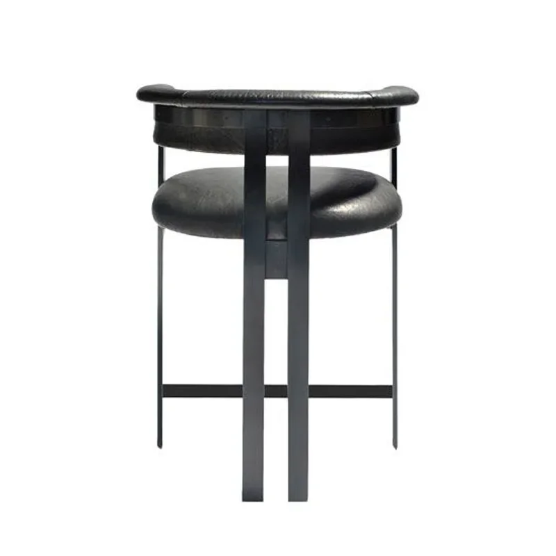 Modern Stainless Steel Base Bar Stool Leather High Chair Bistro Bar Chair Counter Kitchen Bar For Home Hotel Furniture