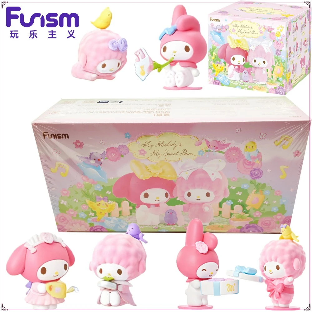 

Funism Original My Melody & My Sweet Piano Blind Box Little Bird Adventure Series Fashion Trend Exquisite Model Toys Kids Gifts