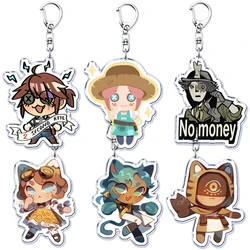 Hot Horror Game Identity V Keychains for Womens Accessories Bag Detective Reporter Survivors Hunters Keyrings Jewelry Fans Gifts