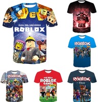 Game Roblox Child T-shirt Boy Girl Print Cartoon Leisure Short-Sleeved T-shirt Tops Summer Funny Oversized Children's Cloth Gift