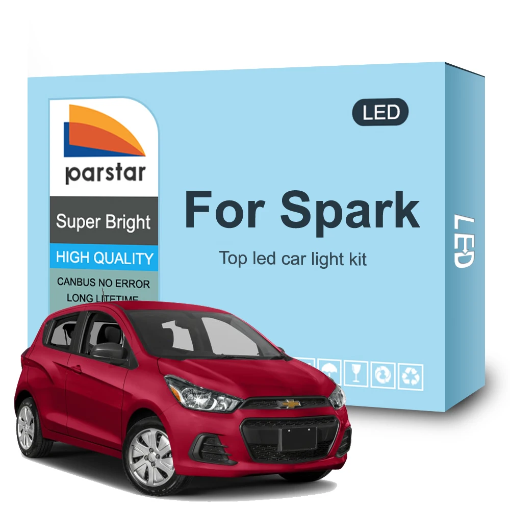 Parstar 4Pcs LED Interior Light Lamp Kit For Chevrolet Spark 2013-2019: تقييم ونصائح للاستخدام