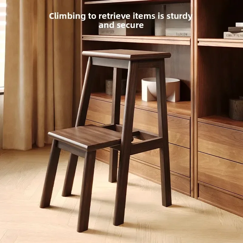 Modern Household GoodsSolid Wood Ladder Stool Household Pullable Climbing Ladder Stool Dual-purpose