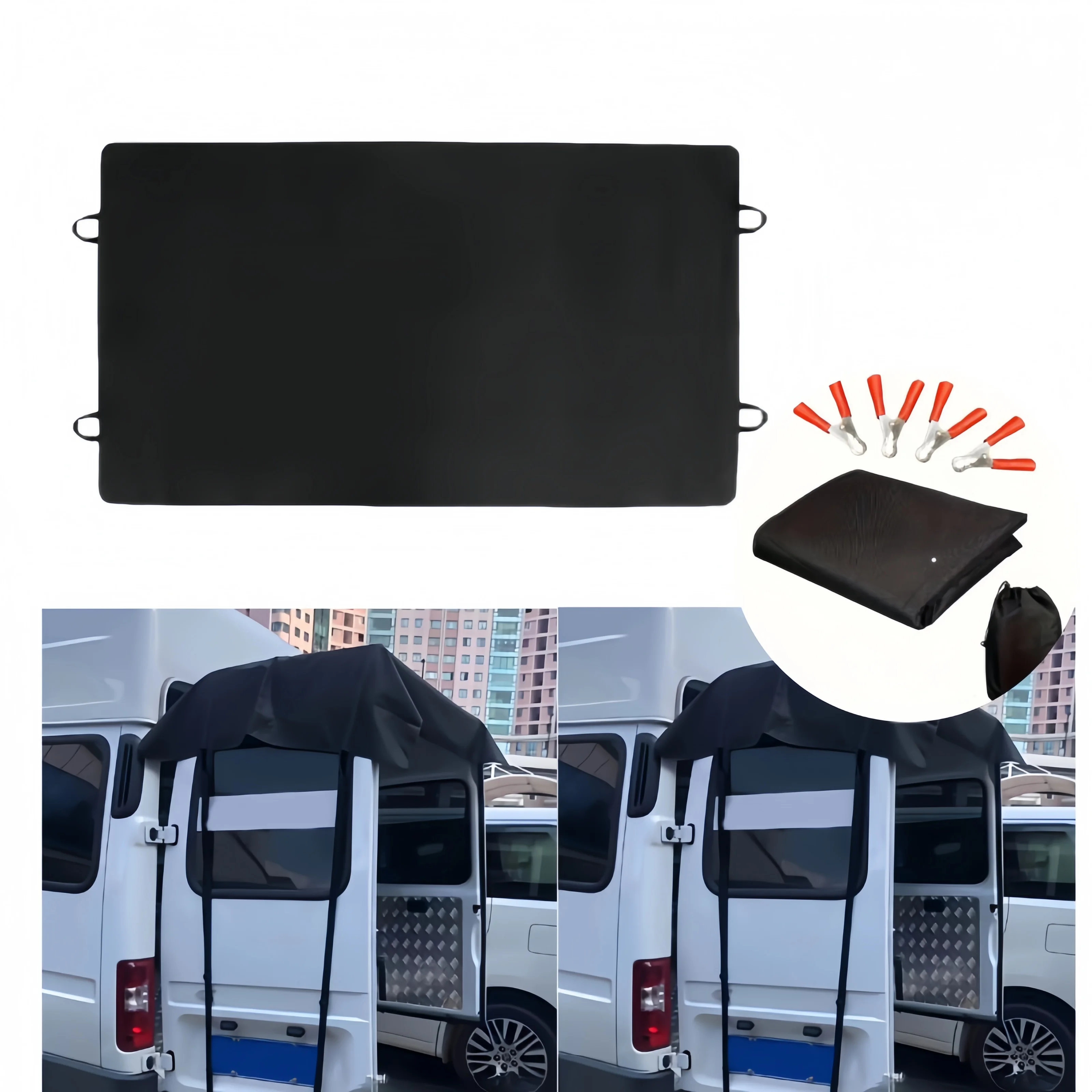 

Thicken Universa Waterproof RV Rear Door Tailgate Awning Sun Shelter 600D Polyester Shade For Camper Van Outdoor Camping Canopy