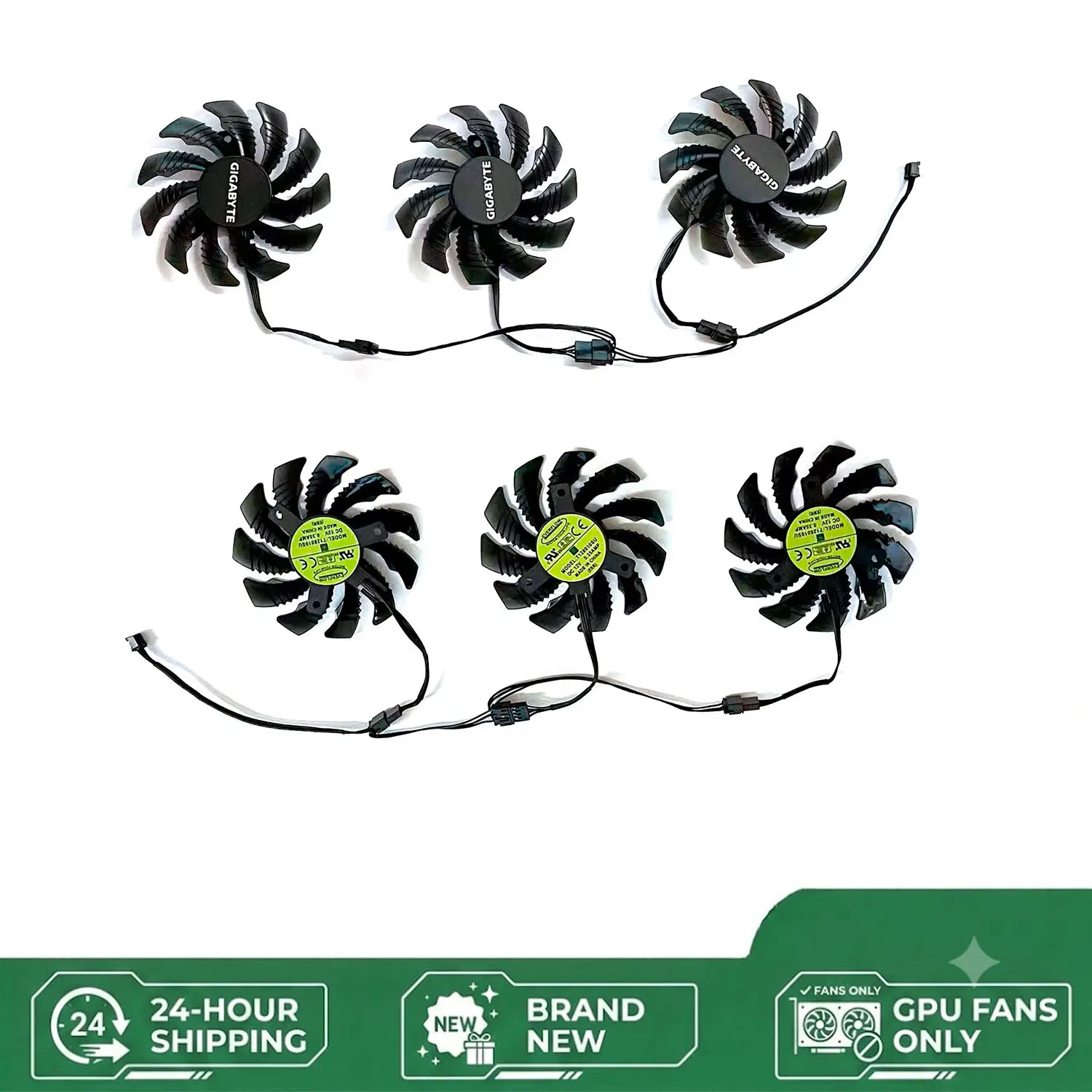 Cooling fan 4PIN 75MM suitable for Gigabyte GeForce GTX 570 670 680 1070 R9 780 Ti graphics card 75MM GPU fan