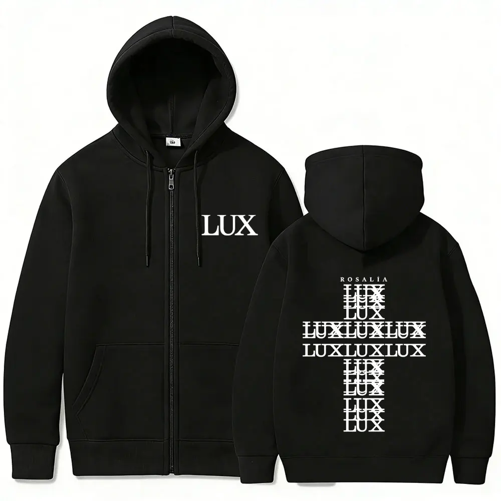 

Singer Rosalia Lux Me Vov De Tour 2026 Zipper Hoodie Men Women Fashion Casual Oversized Streetwear Unisex Vintage Zip Up Hoodies