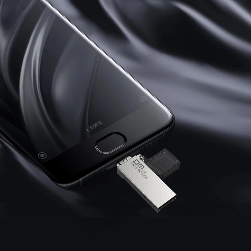 Lettore di schede USB C DM CR006 Lettore di schede multimemoria Micro SD/TF Type C per MacBook o smartphone con interfaccia USB-C