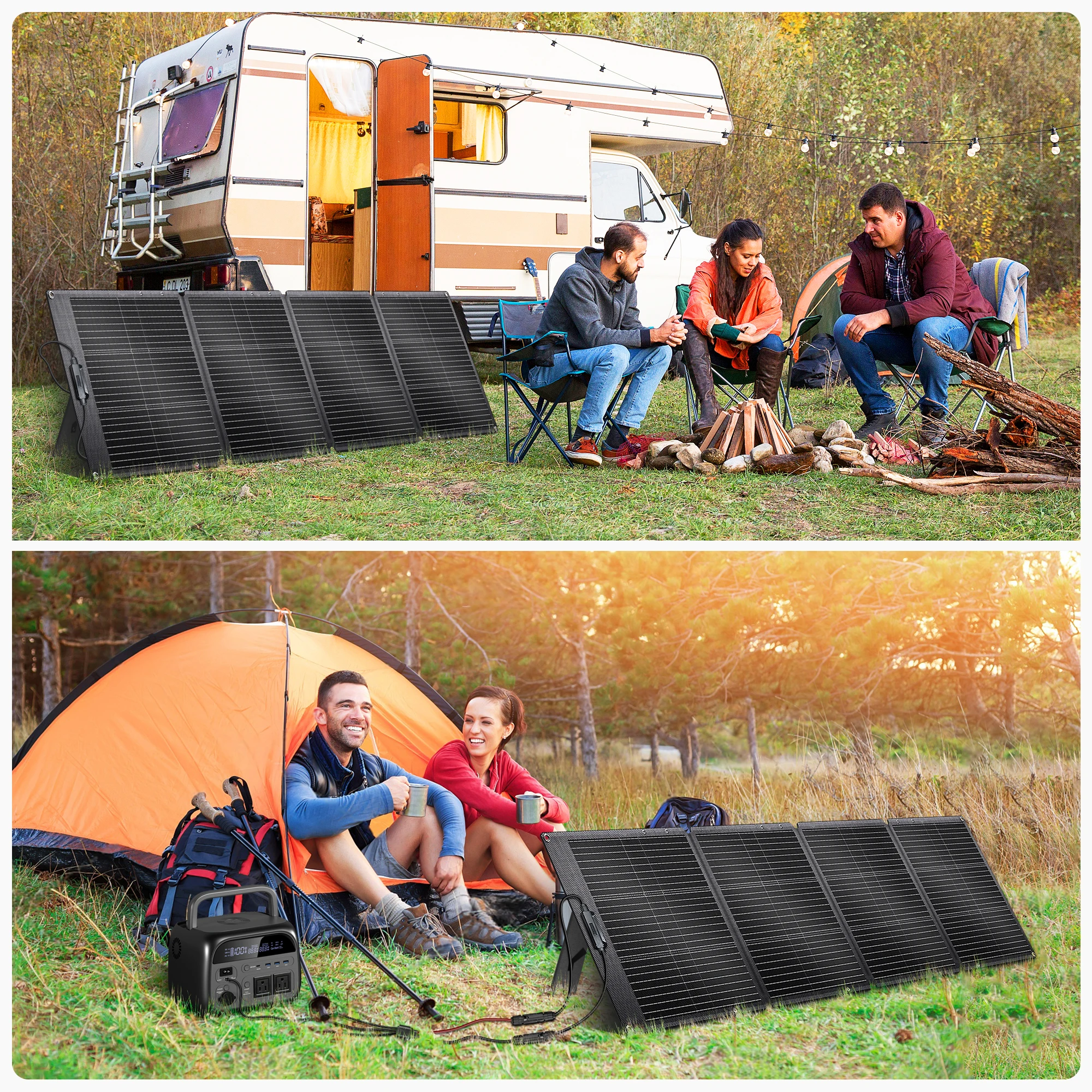 CTOLITY SPC200 200 واط 20.5 فولت لوحة طاقة شمسية قابلة للطي كفاءة عالية 23% درجة ETFE IP68 مولد طاقة شمسية مقاوم للماء 16AWG 1 متر RV Camp