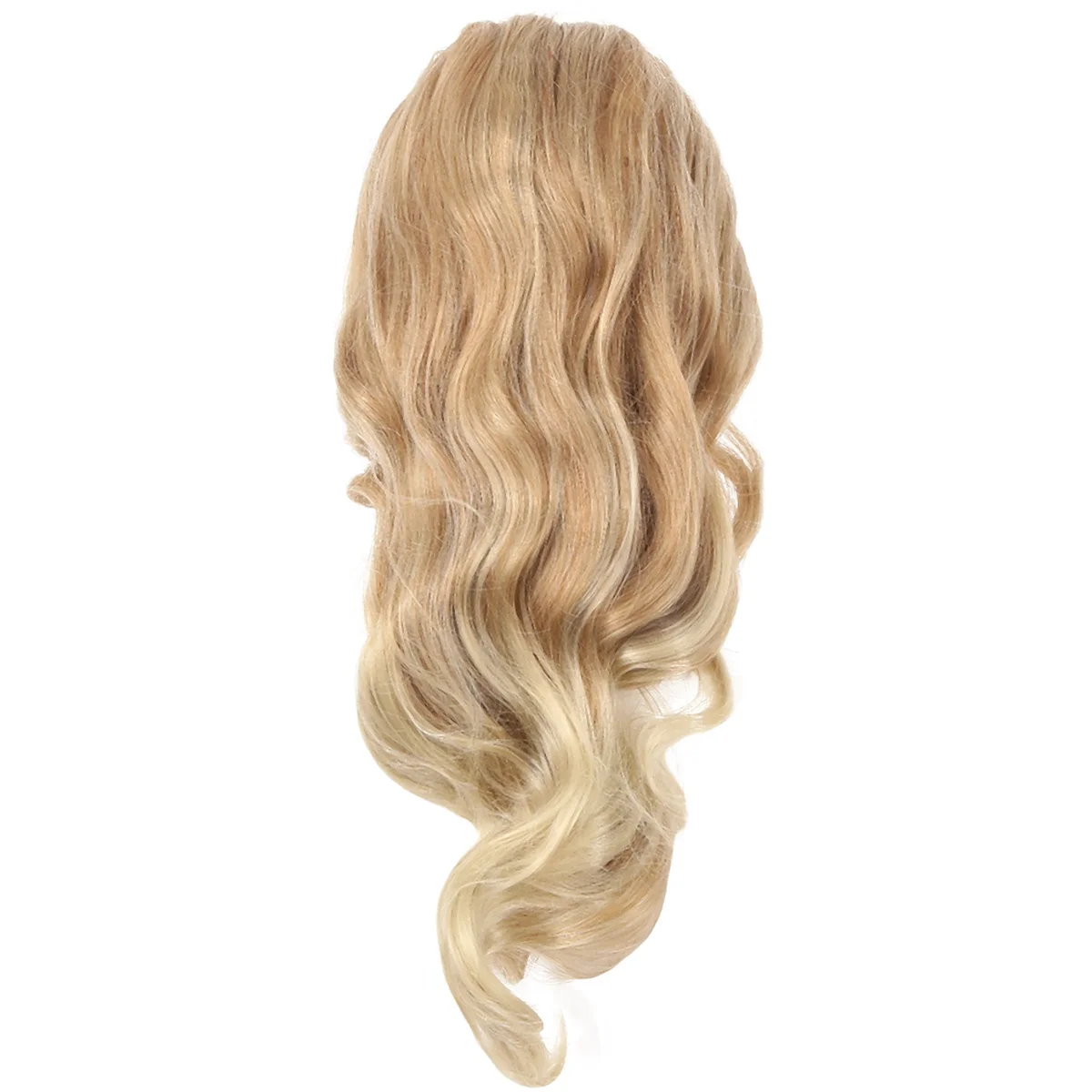 24 Inch Europe Ladies Wig Center Parted Long Curly Hair Big Wave Wig Chemical Fiber Blonde Ombre Wig Graduated