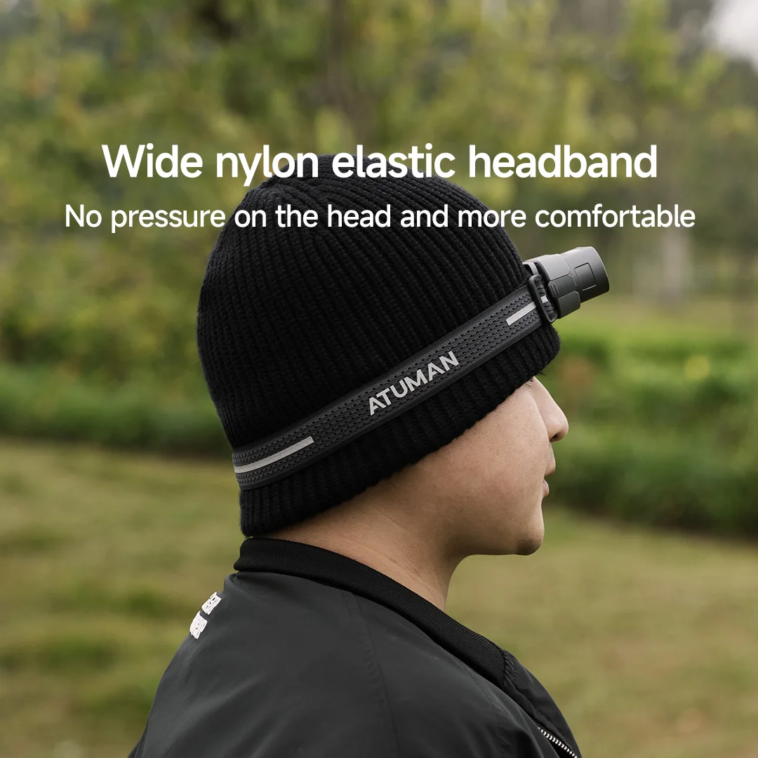 ATuMan/DUKA MH1 كشافات أمامية متعددة الوظائف، عدة USB قابلة للشحن محمولة قوية Led Cob محس حركة كشافات أمامية