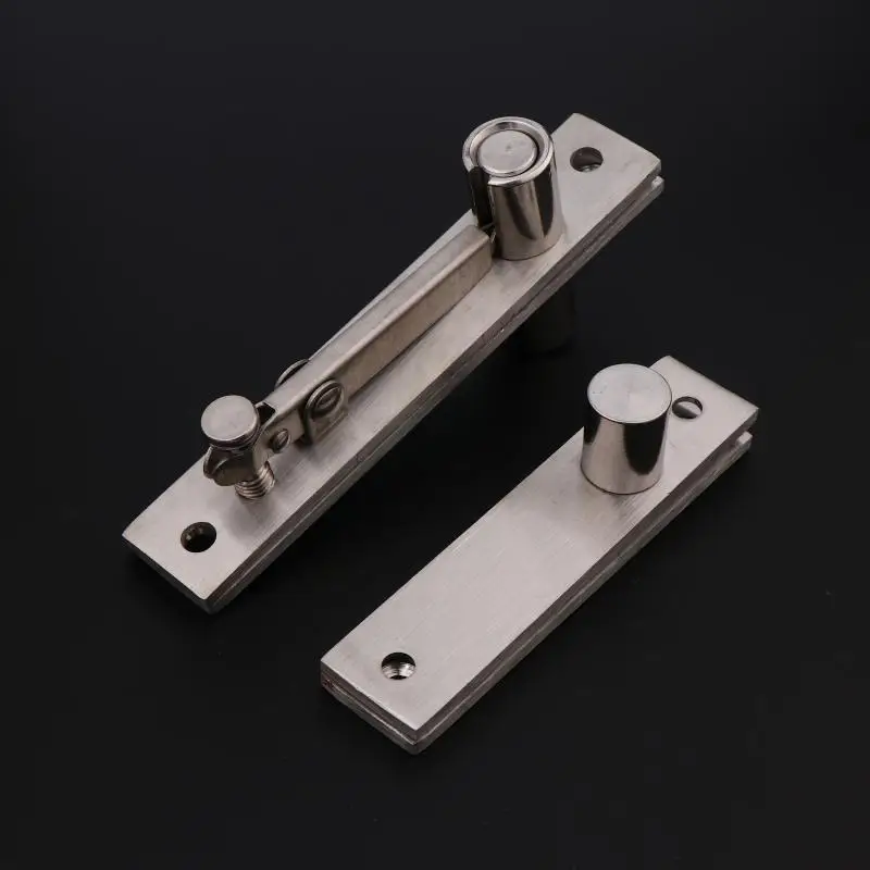 2 peças pivô de aço inoxidável resistente eixo giratório de 360 graus eixo de dobradiça de porta de madeira eixo de porta eixo oculto