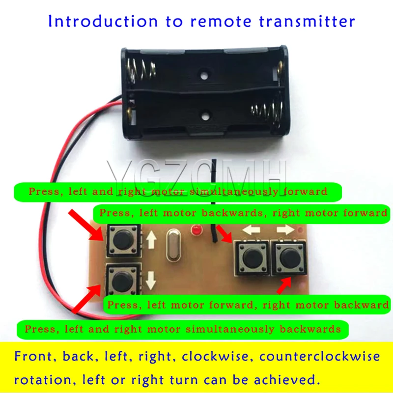 4 channel 2.4G Wireless Remote Control Receiver Set Model Ship Model Differential DIY Remote Control Accessories