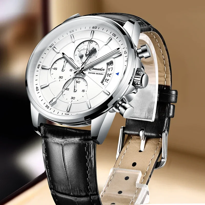 Fully automatic mechanical watch men's watch men's waterproof watch men's luminous calendar casual quartz high school student