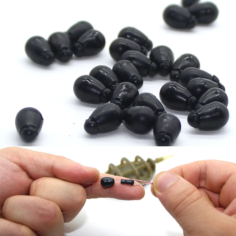 20pcs Carp Fishing Tool Quick Change Shock Bead Carp Fishing Method Feeder Carp Hair Chod Rig For Carp Fishing Terminal Tackle