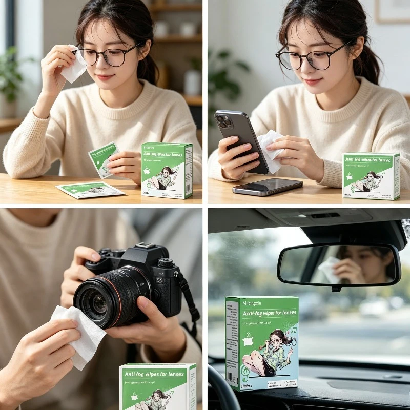 Eyeglass Screen Cleaning Wipes, Containing 75% Alcohol Lens Cleaning Wipes, Material: Non-Woven Fabric, Scratch-Resistant