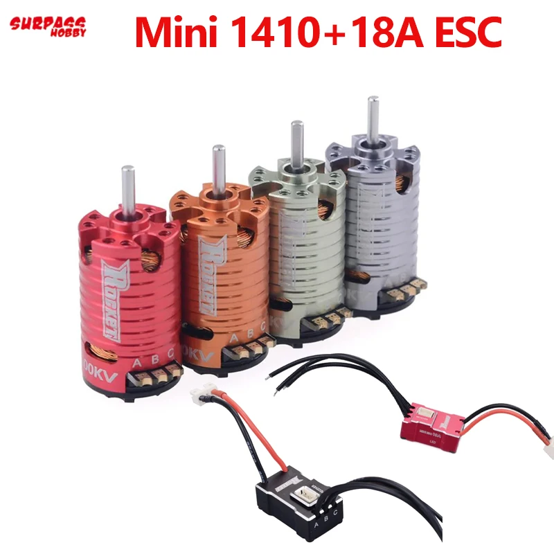 

Rocket Mini1410 2500KV 3500KV 5500KV 7500KV 9500KV Brushless Motor 18A ESC for Kyosho Mr03 Pro Atomic GLracing 1/28 1/32 RC Car