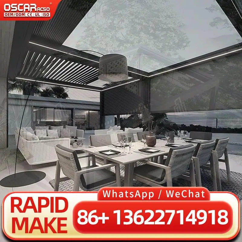 3x3 3x4 4x4 6x4m Factory Wholesale Modern Outdoor Bioclimatic Aluminium Louvered Pergola for Garden Parties Patio Relaxing Backy