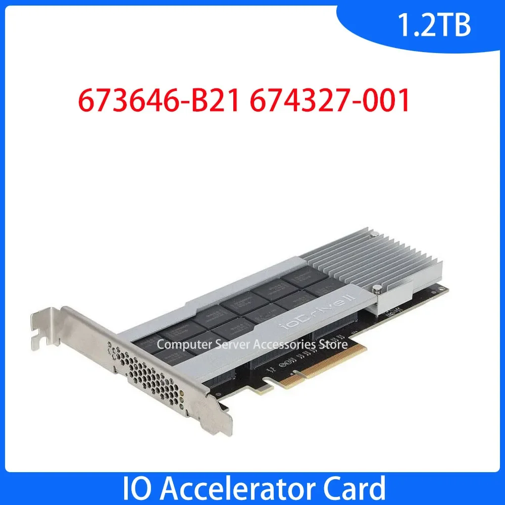 IoDRIVE II PCI-E 673646-B21 674327-001 1.2 تيرا بايت بطاقة مسرع محرك الحالة الصلبة IO لخوادم غزير 1205GB MLC PCIe ioDRIVE2