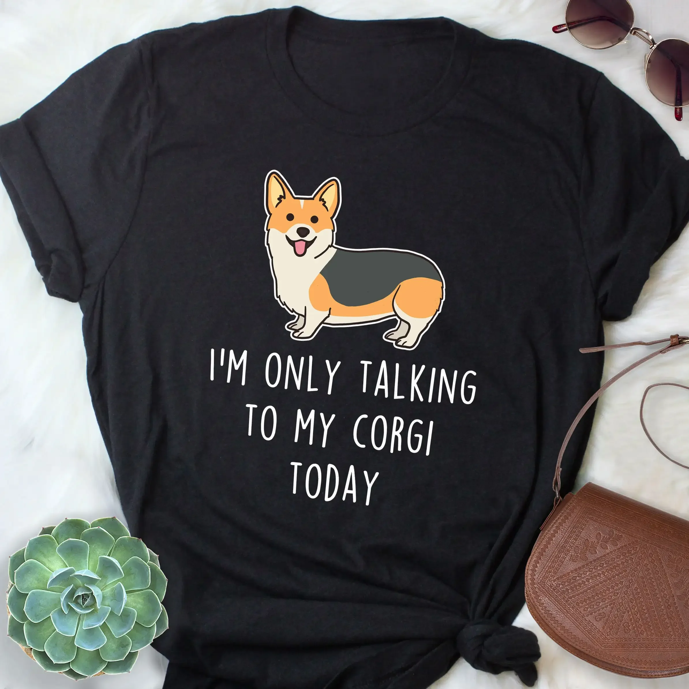 Red Headed Tri Corgi T Shirt Funny Dog Lover Cute Pembroke Pet Mom Dad