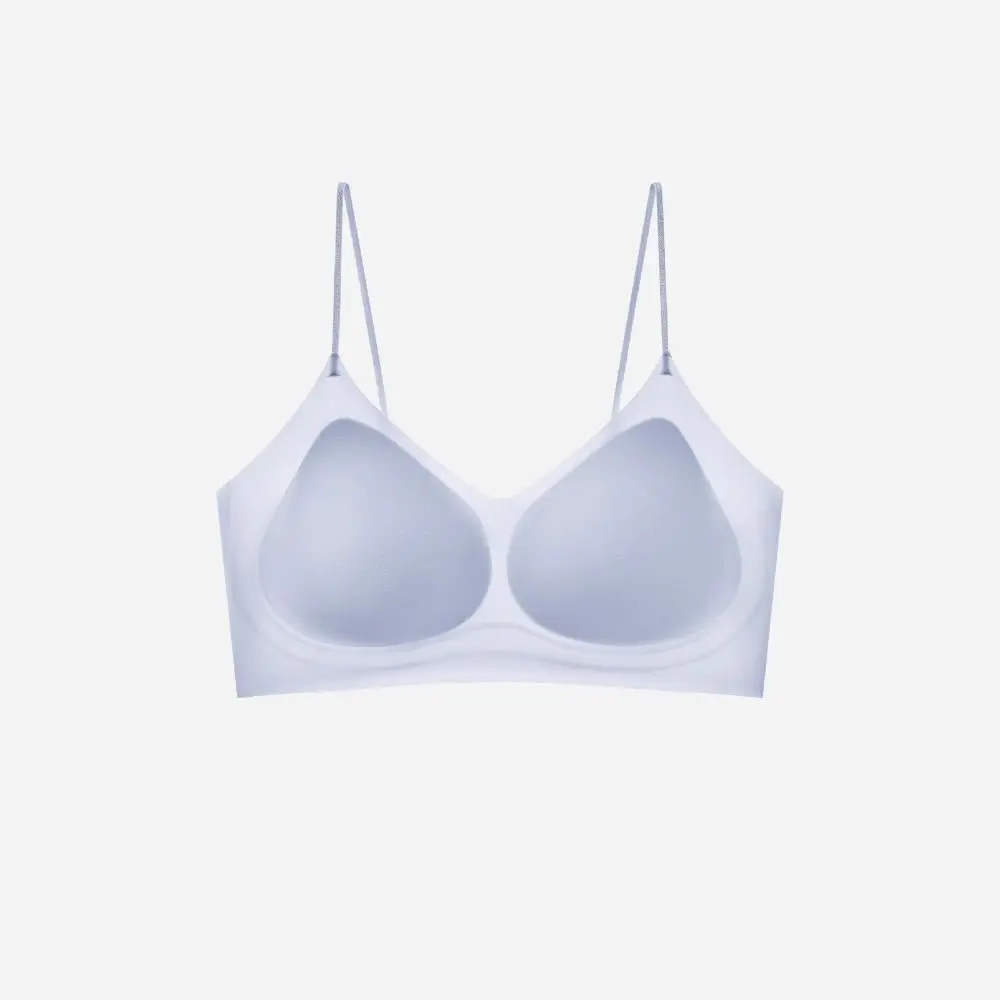 단색 충격 방지 무선 딥 V 브라 처짐 방지 란제리 심리스 브라 조절 가능한 브래지어 여성용